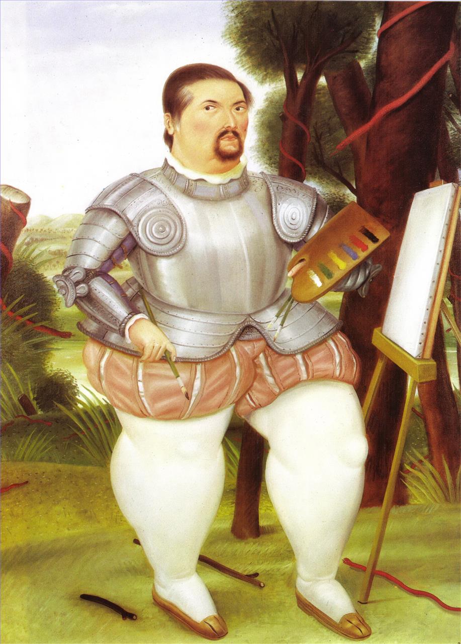 スペインの征服者フェルディナンドの船頭としての自画像油絵